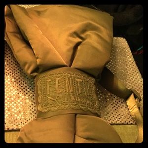 Fenty Godess Serene Green Satin and Lace Huge Bow & 2GlitterPurses BB Fuel